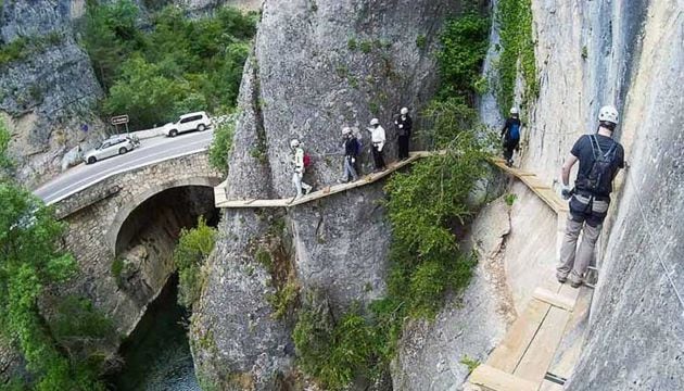 Vía ferrata de la hoz de Priego.