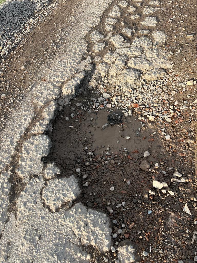 Detalle de uno de los tramos de la carretera