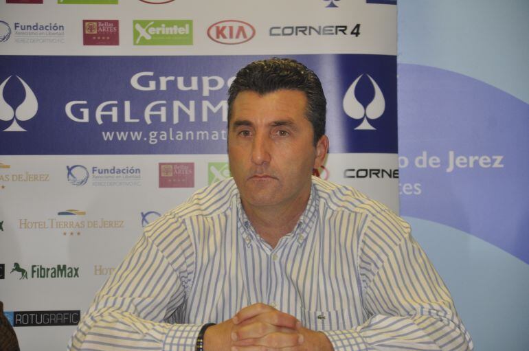 Edu Villegas en la sala de prensa de Chapín