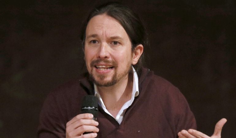 El secretario general de Podemos, Pablo Iglesias, durante su intervención la semana pasada en un debate sobre el papel de las confluencias en el espacio político del cambio