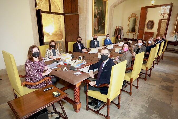 Un momento durante la reunión del Consell de Govern