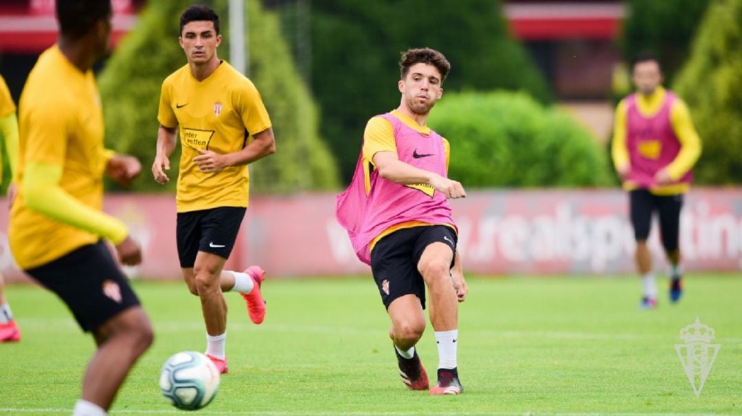 Nacho Méndez durante un entrenamiento. 