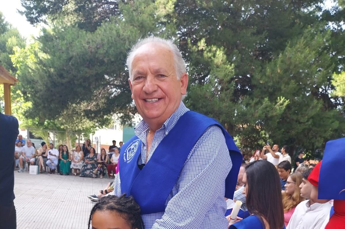 Ángel Gómez, el día de su graduación en el Centro de la Escuela de Adultos de Cartagena