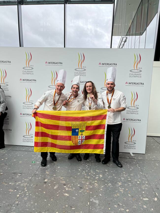 Miembros aragoneses de la selección nacional de cocina