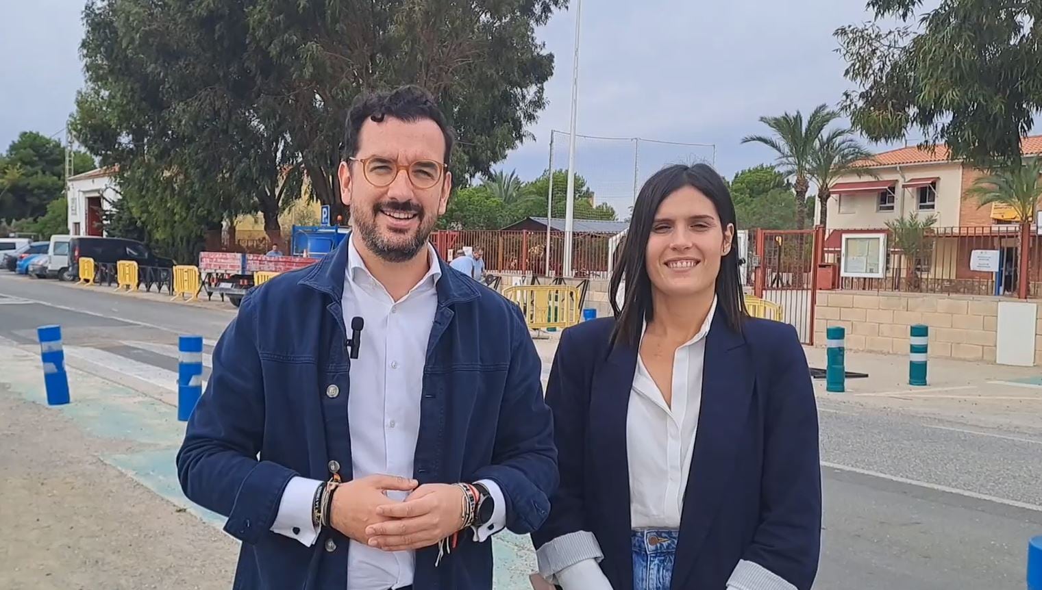 Concejala de Educación, María Bonmatí y concejal de Servicios Públicos, Claudio Guilabert (Elche)