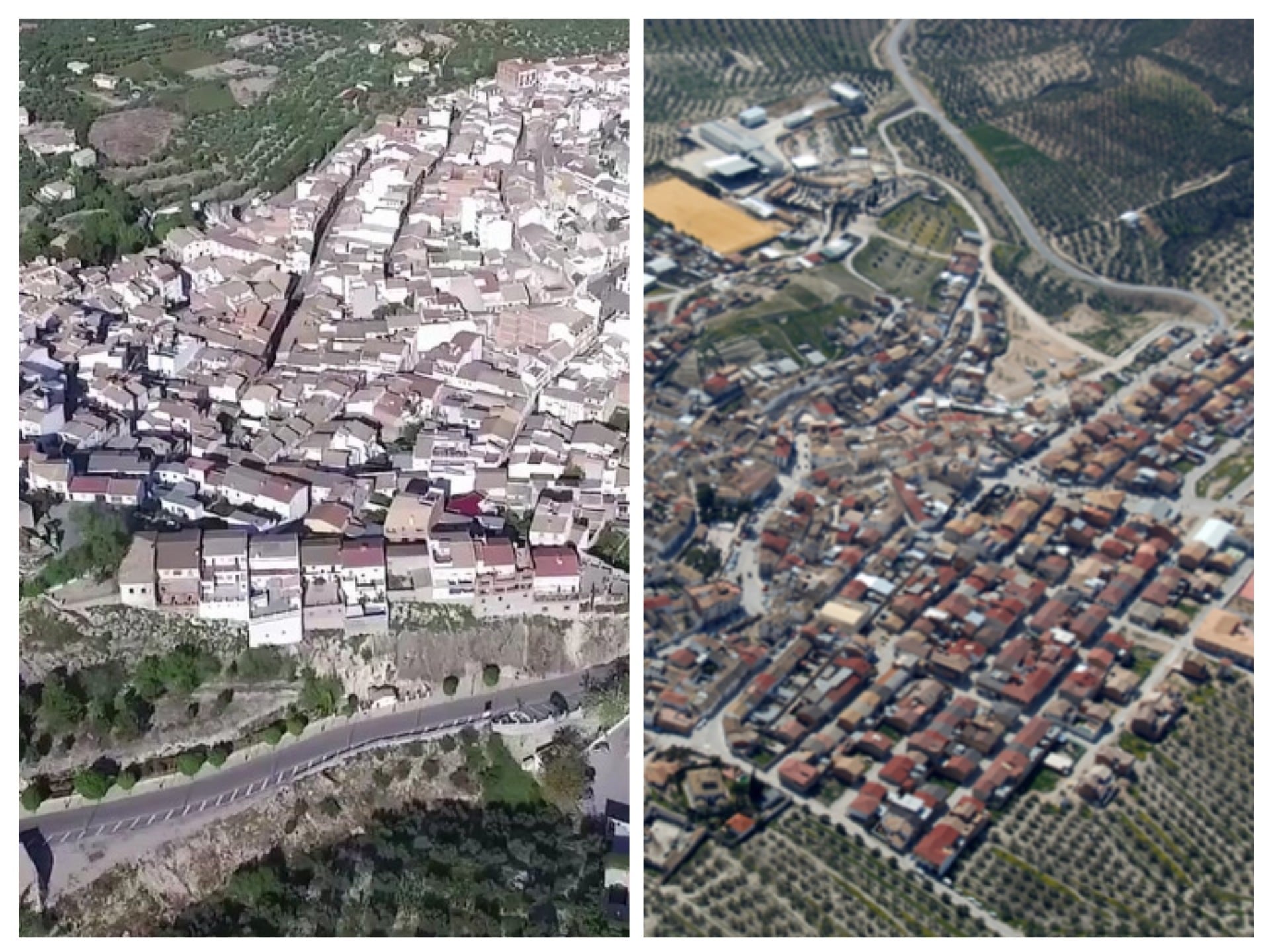 A la izquierda, La Guardia de Jaén y, a la derecha, Huesa.