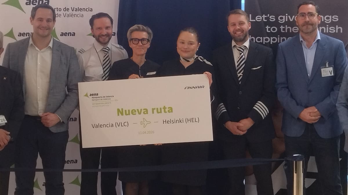Finnair empieza a operar el vuelo directo entre la capital valenciana y Helisinki (Finlandia)