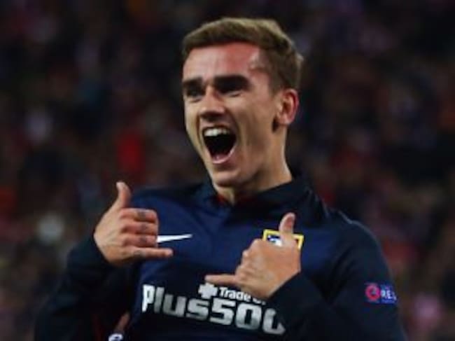 Griezmann festeja un tanto frente al Barcelona en la pasada Champions