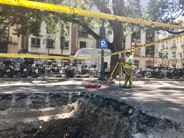 Avanzan los trabajos en la Alameda Principal de Málaga