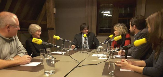 En la entrevista estaban también los cuatro exconsellers que permanecen en Bruselas, Clara Ponsatí, Luis Puig, Toni Comín y Meritxell Serret.