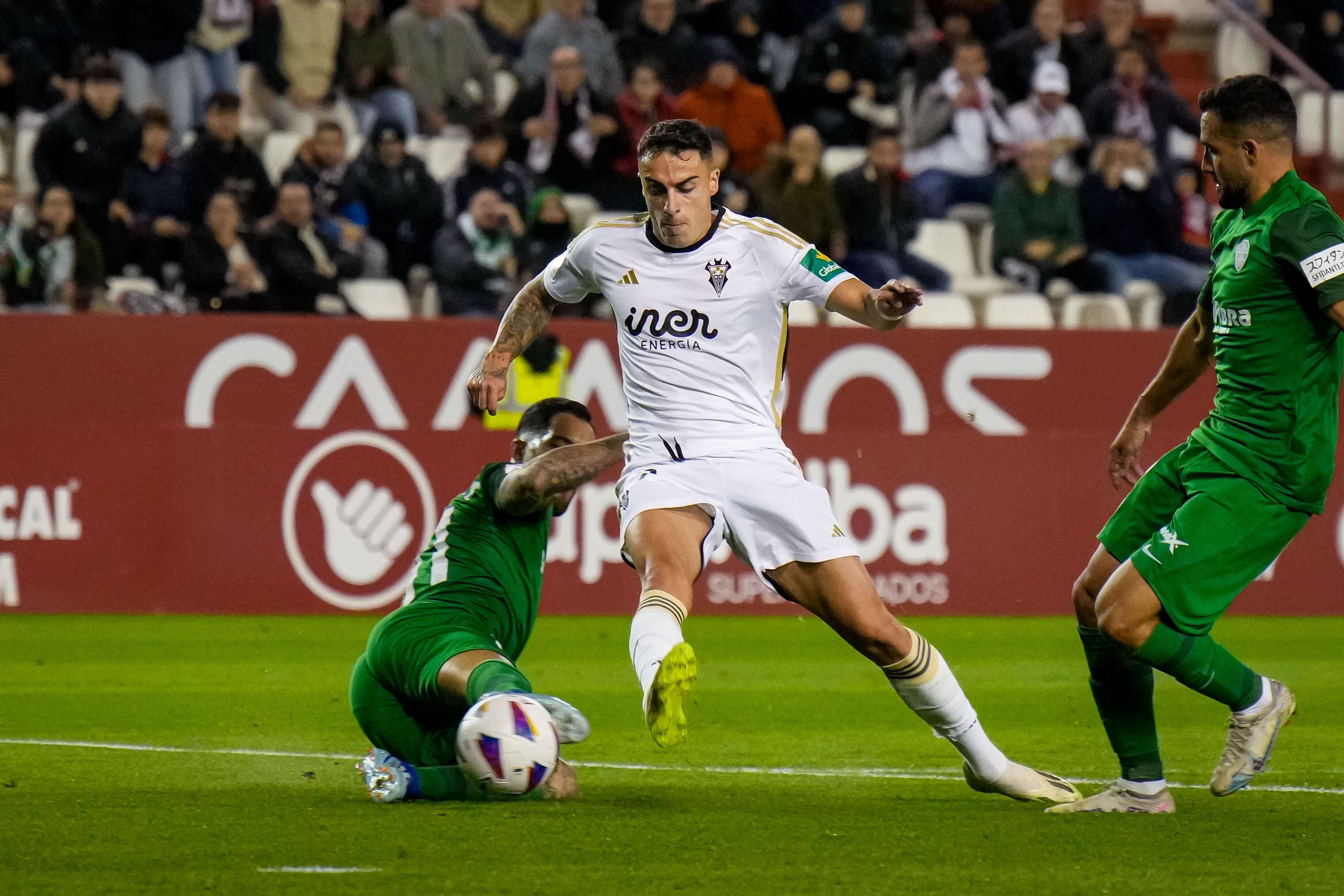 Carlos Isaac, durante un partido disputado con el Albacete