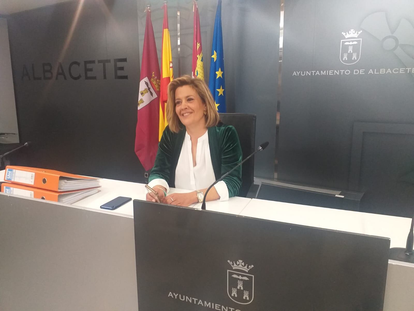 Rosario Velasco, durante su comparecencia de prensa