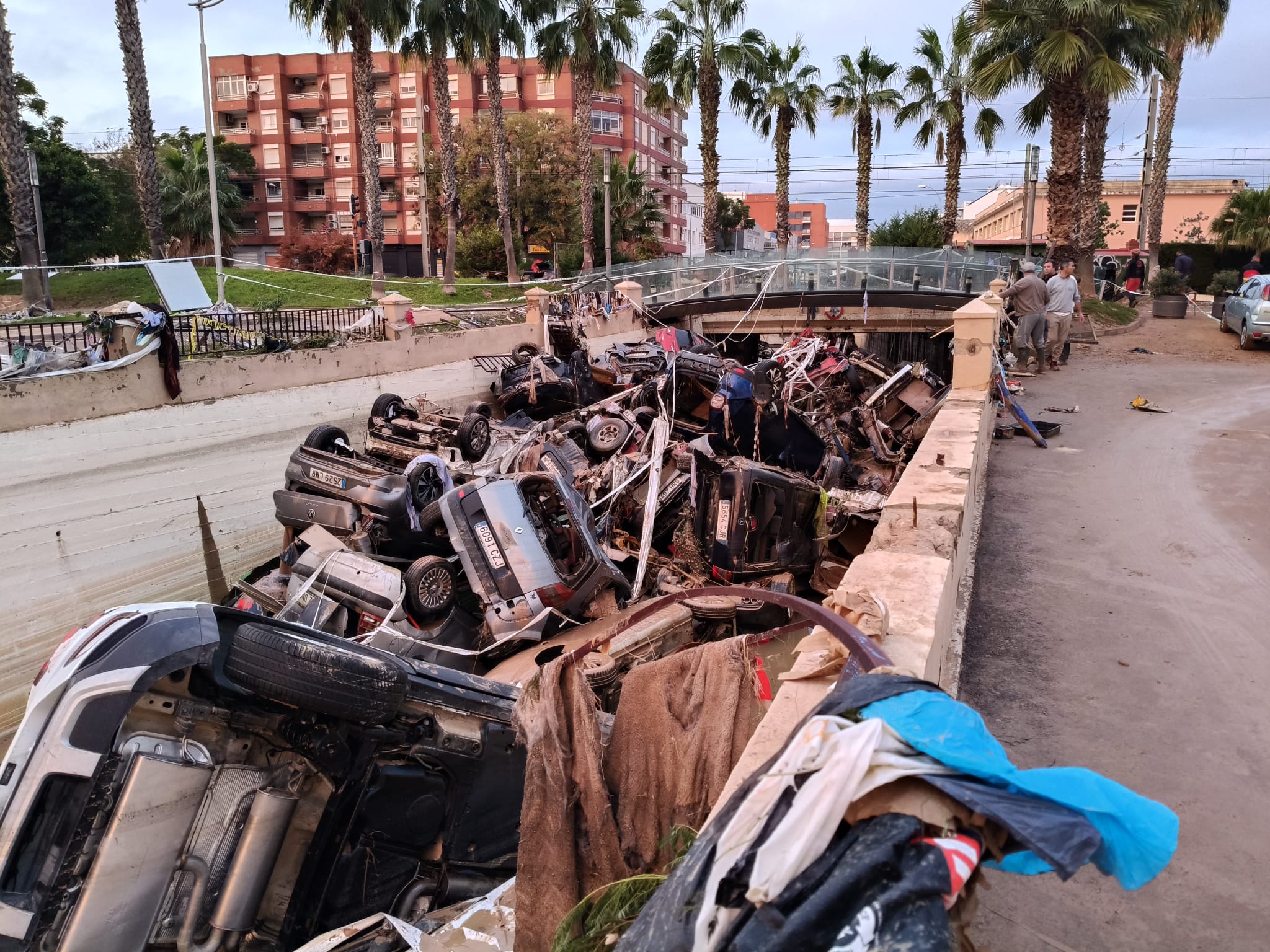 Túnel entre Alfafar y Benetússer tres días después de la Dana