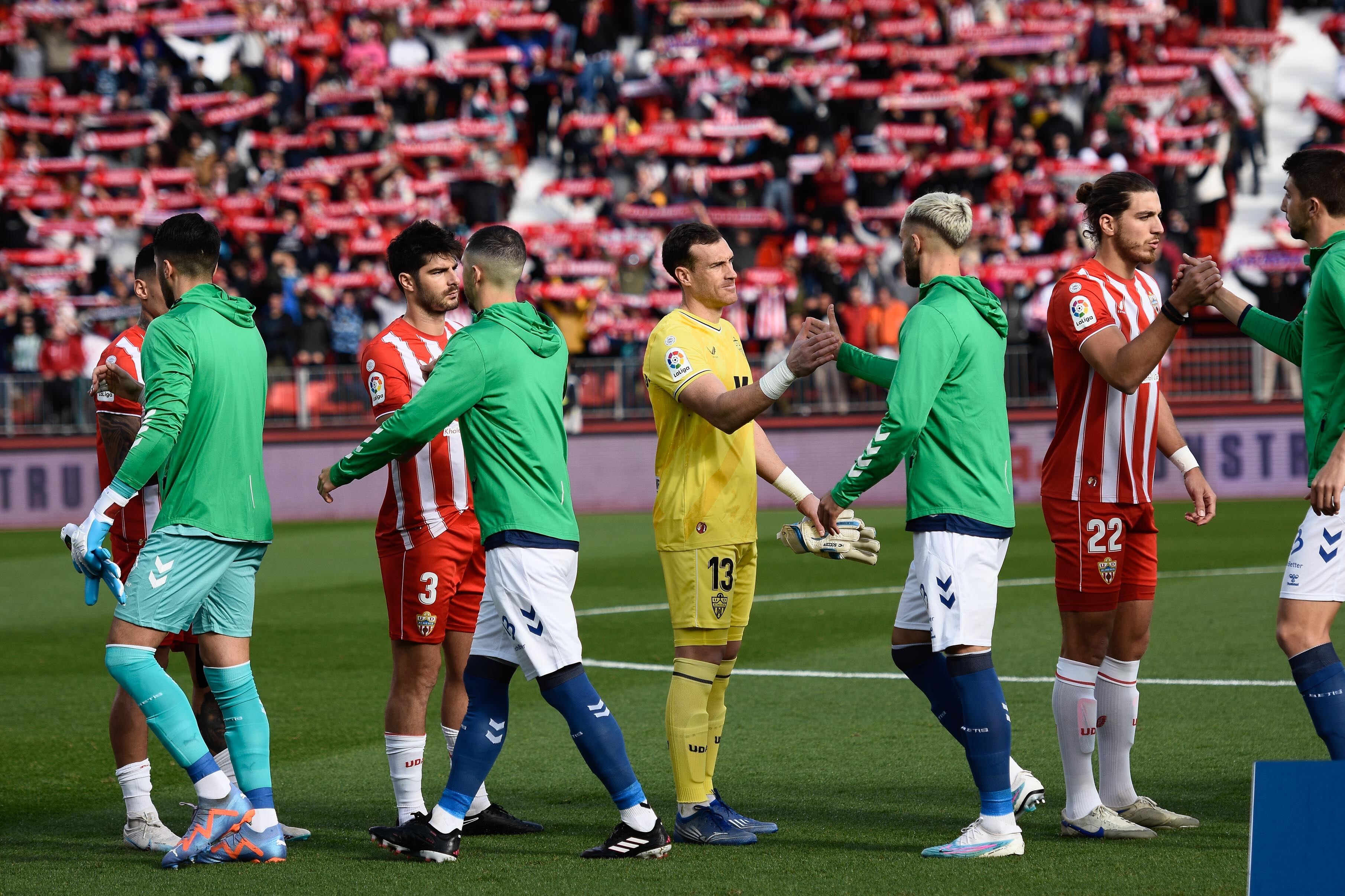 El portero Fernando, que está haciendo una magnífica temporada, en la previa del Almería-Betis.