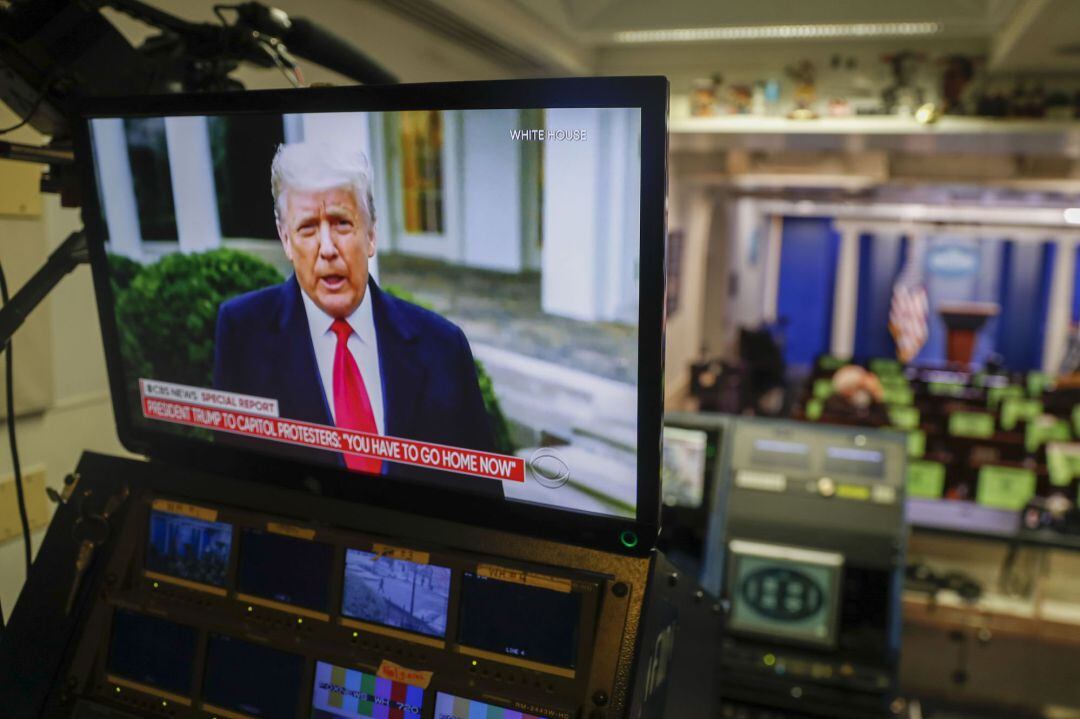 Donald Trump, en su mensaje durante el asalto al Capitolio