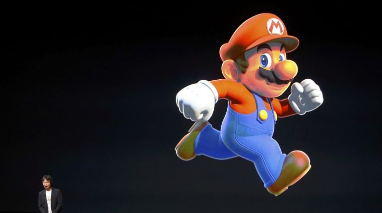 Super Mario Run presentado durante la Keynote de Apple. 