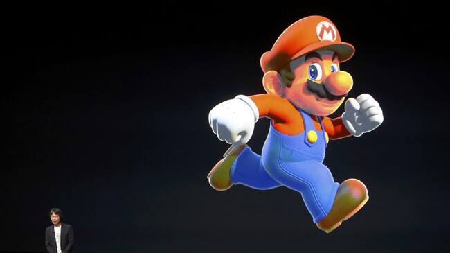 Super Mario Run presentado durante la Keynote de Apple.