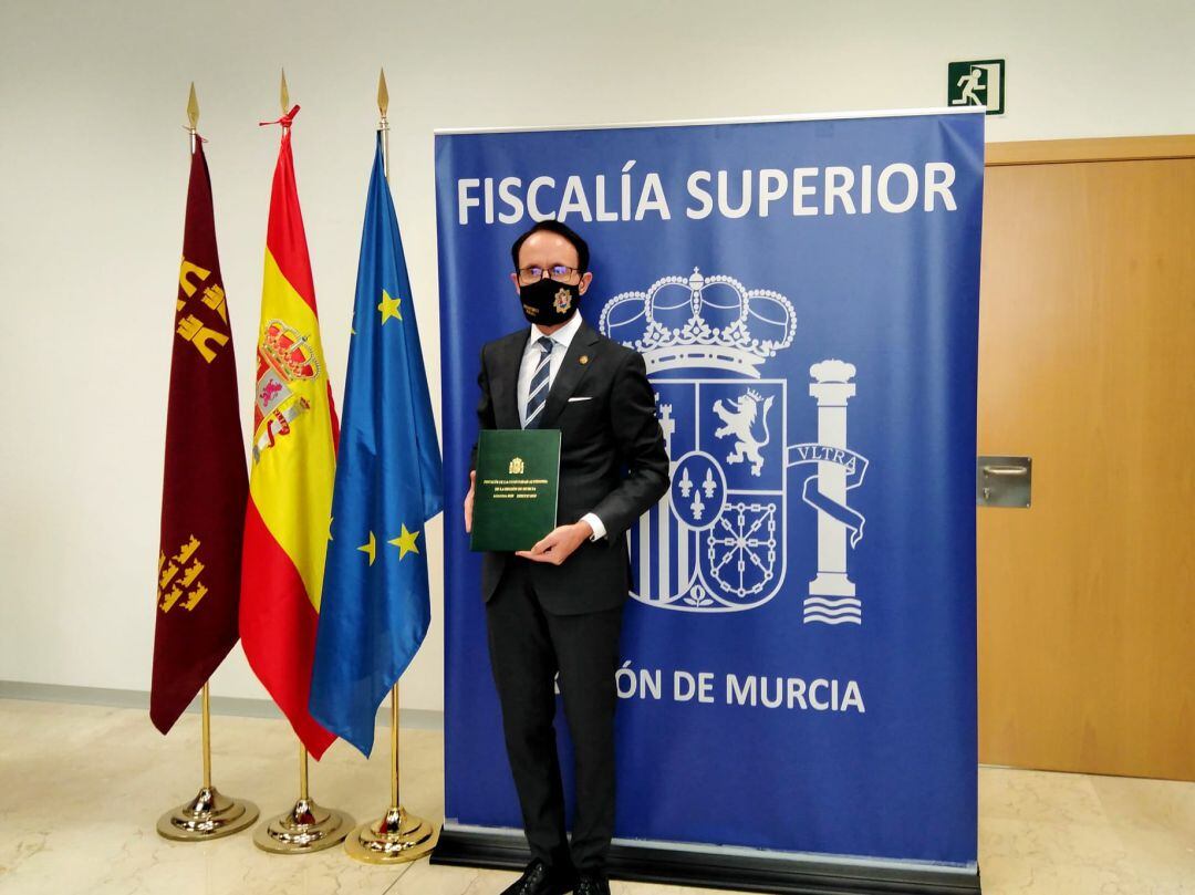 El fiscal superior de la Región de Murcia, José Luis Díaz Manzanera, en la presentación de la Memoria de la Fiscalía de 2019 en la Región 