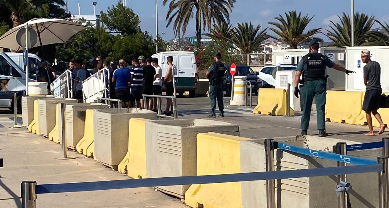 Imagen de su llegada al puerto de Ibiza en la tarde de ayer