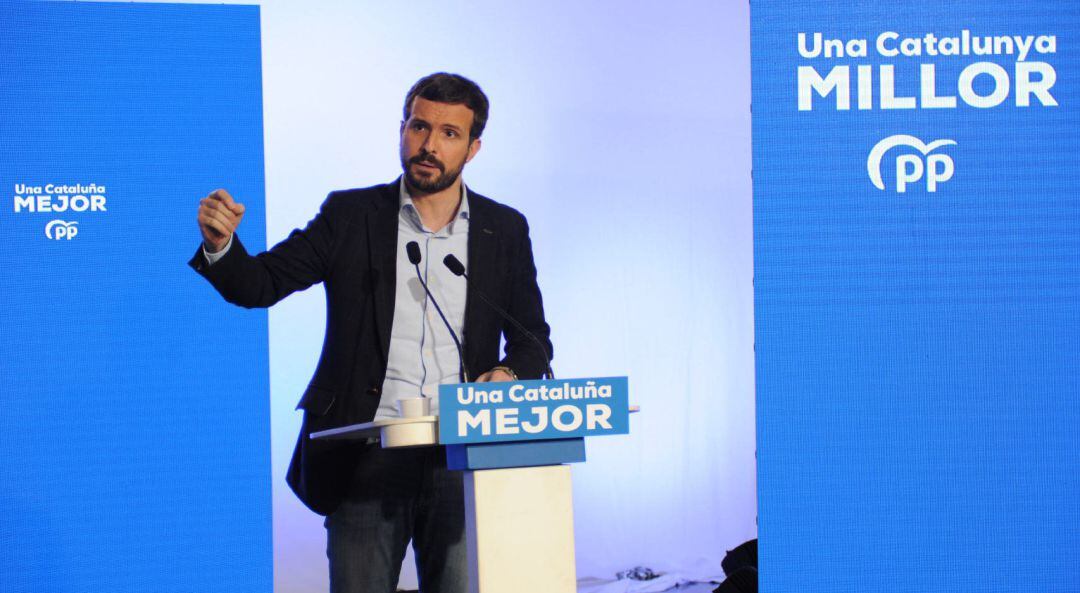 El presidente del Partido Popular, Pablo Casado.