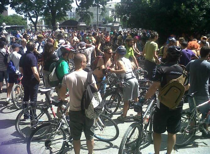 Ciclistas en Madrid