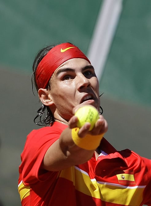 Nadal, durante el partido ante Tipsarevic