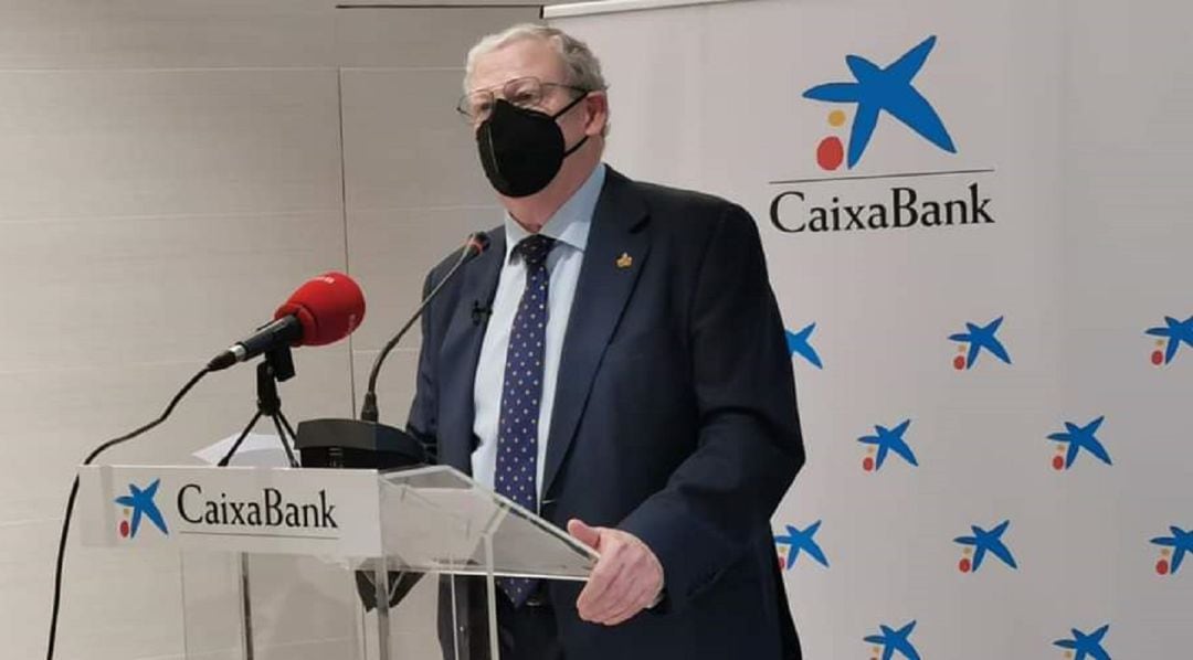 El presidente del Consejo, Francisco Vélez, durante el acto celebrado este Miércoles de Ceniza en su sede de la calle San Gregorio