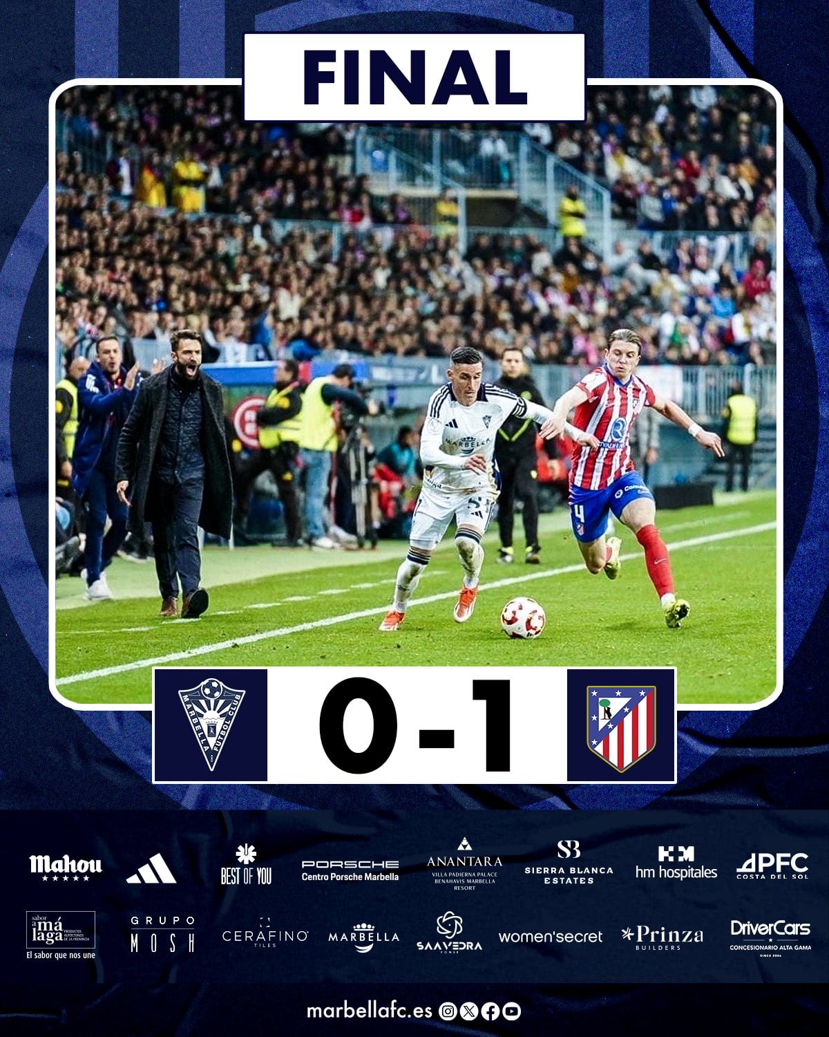 El Marbella plantó cara al Atlético de Madrid en el partido de los dieciseisavos de final de la Copa del Rey