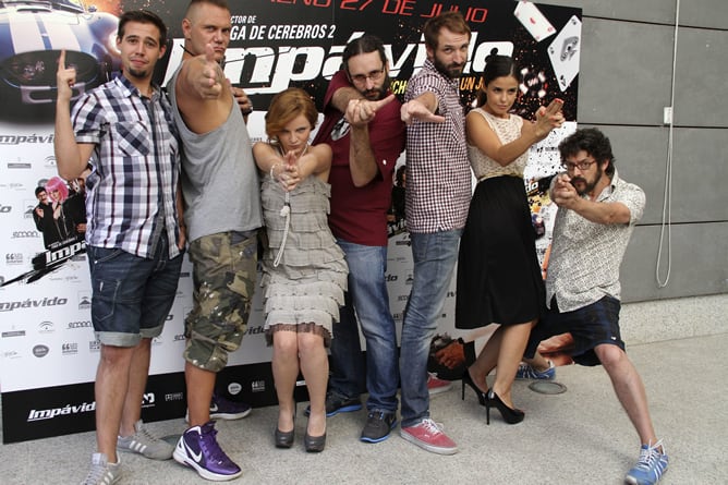 El equipo de 'Impávido' en la presentación de la película en Madrid