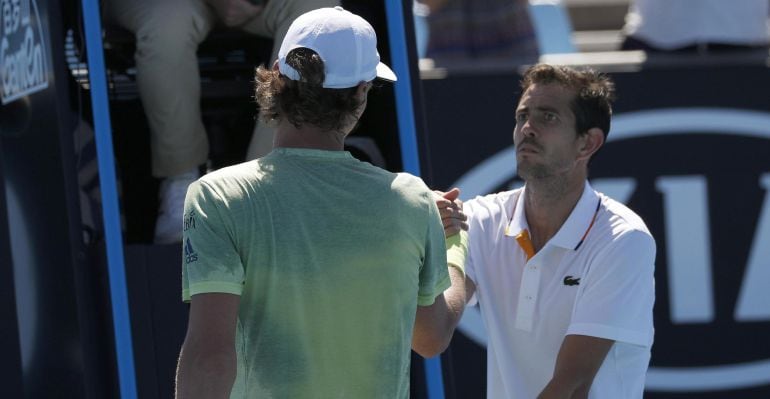 García López felicita a Berdych tras caer en Australia