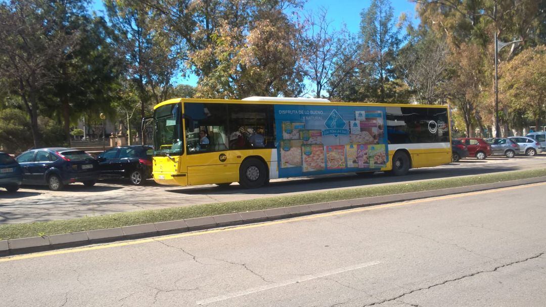 Autobús interurbano a su paso por Murcia. Archivo