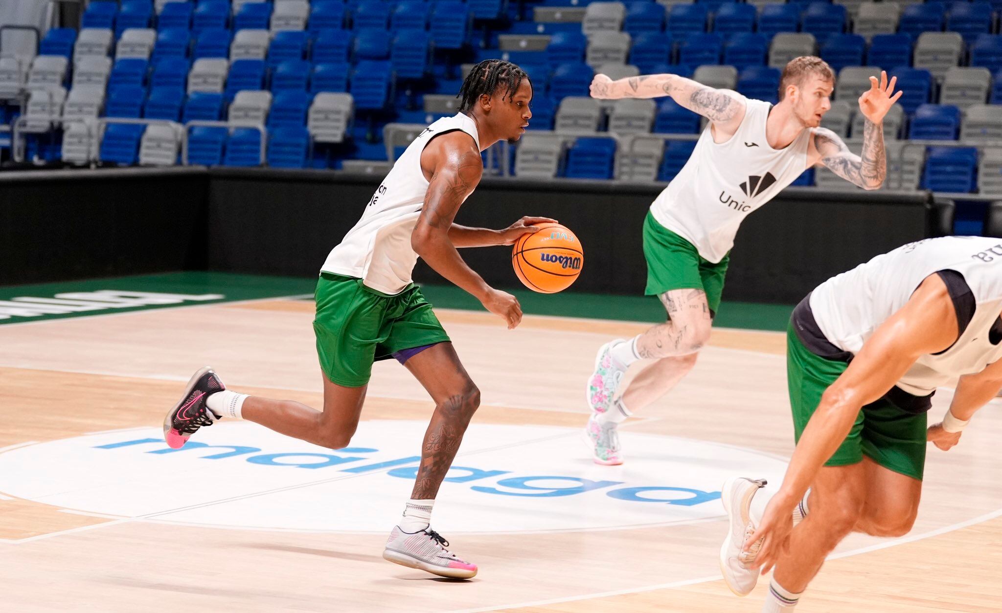 Tyson Carter, en un entrenamiento en el Carpena