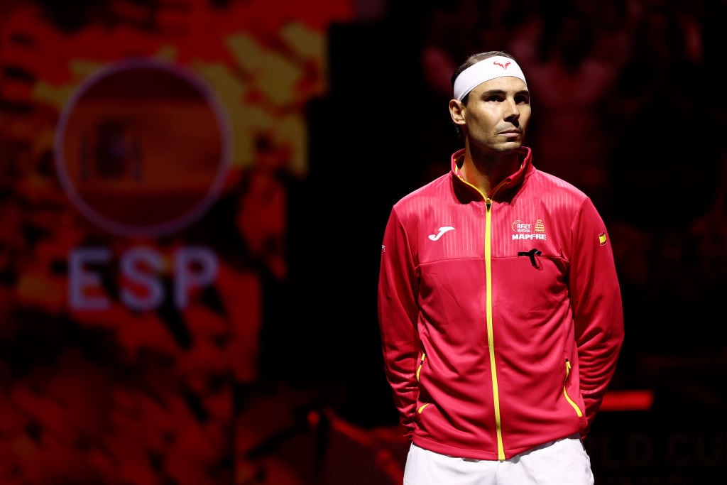 Rafa Nadal antes del Países Bajos-España de cuartos de final de la Copa Davis