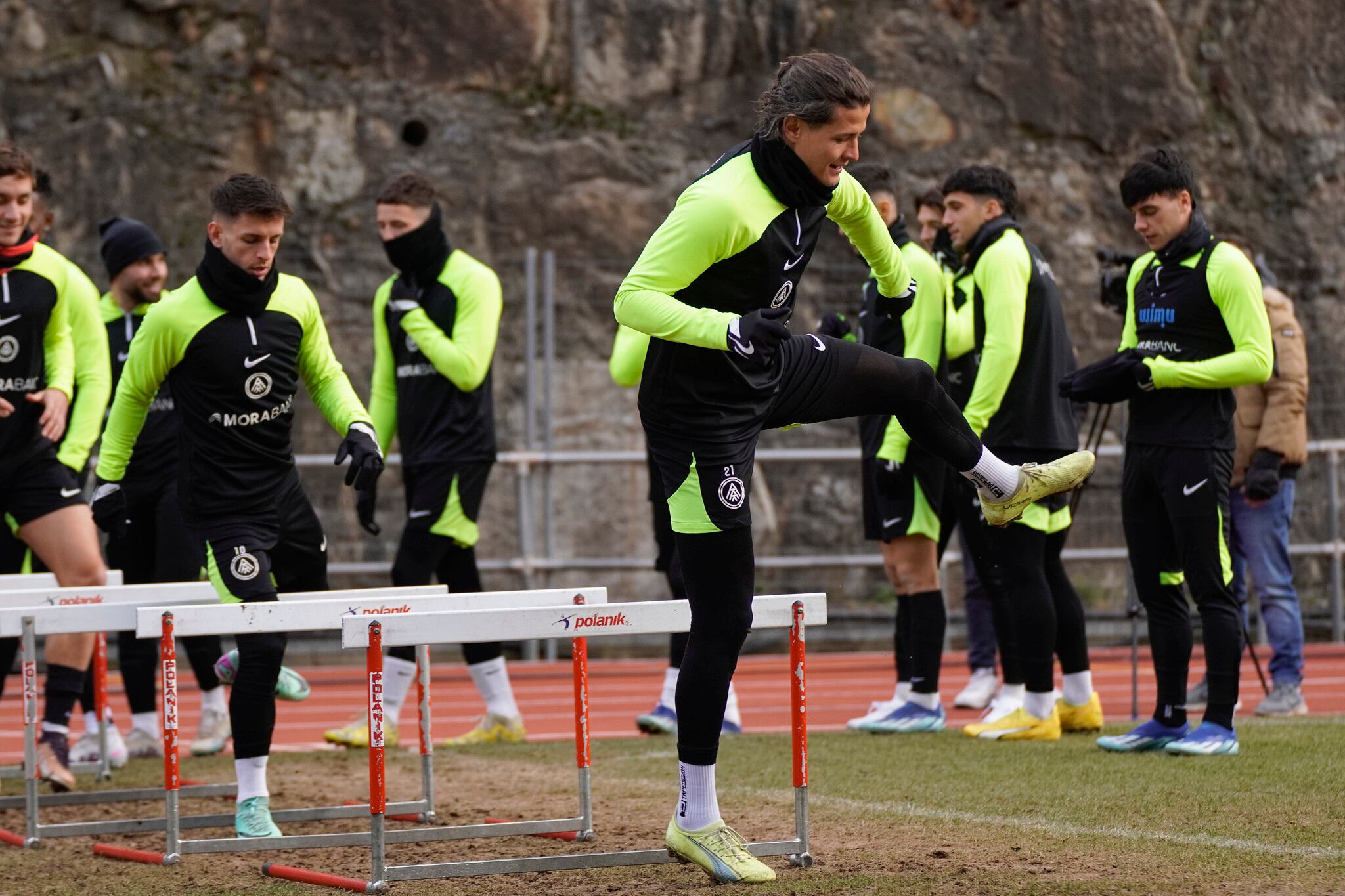 Entrenament de l'FC Andorra després de l'aturada nadalenca.