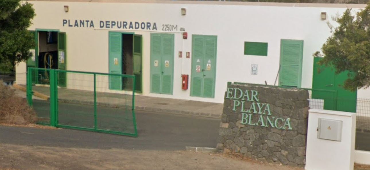 Instalaciones de la EDAR de Playa Blanca, al sur de Lanzarote.