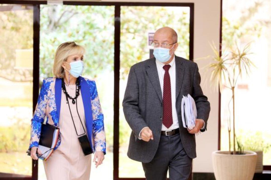 El vicepresidente de la Junta, Francisco Igea, y la consejera de Sanidad, Verónica Casado