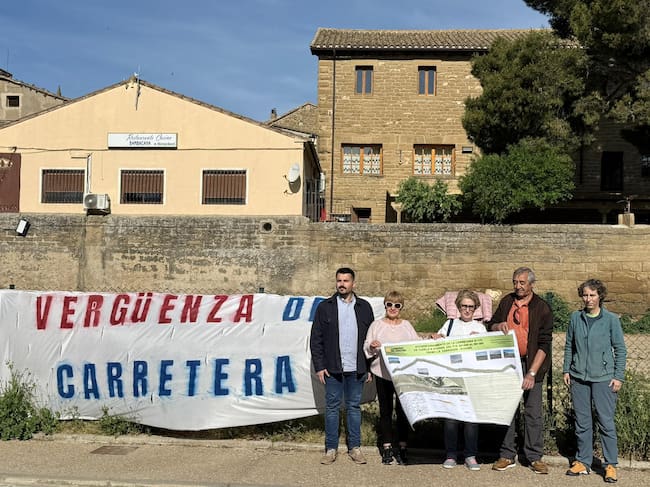 Mascún Ariste, en Biscarrués, tras su visita a la A-125