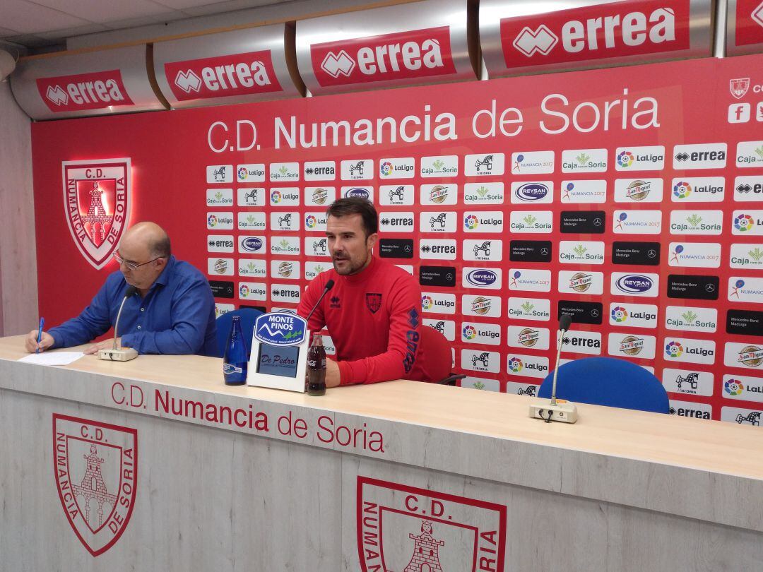 Aritz López Garai, durante la rueda de prensa previa al partido frente al Tenerife.