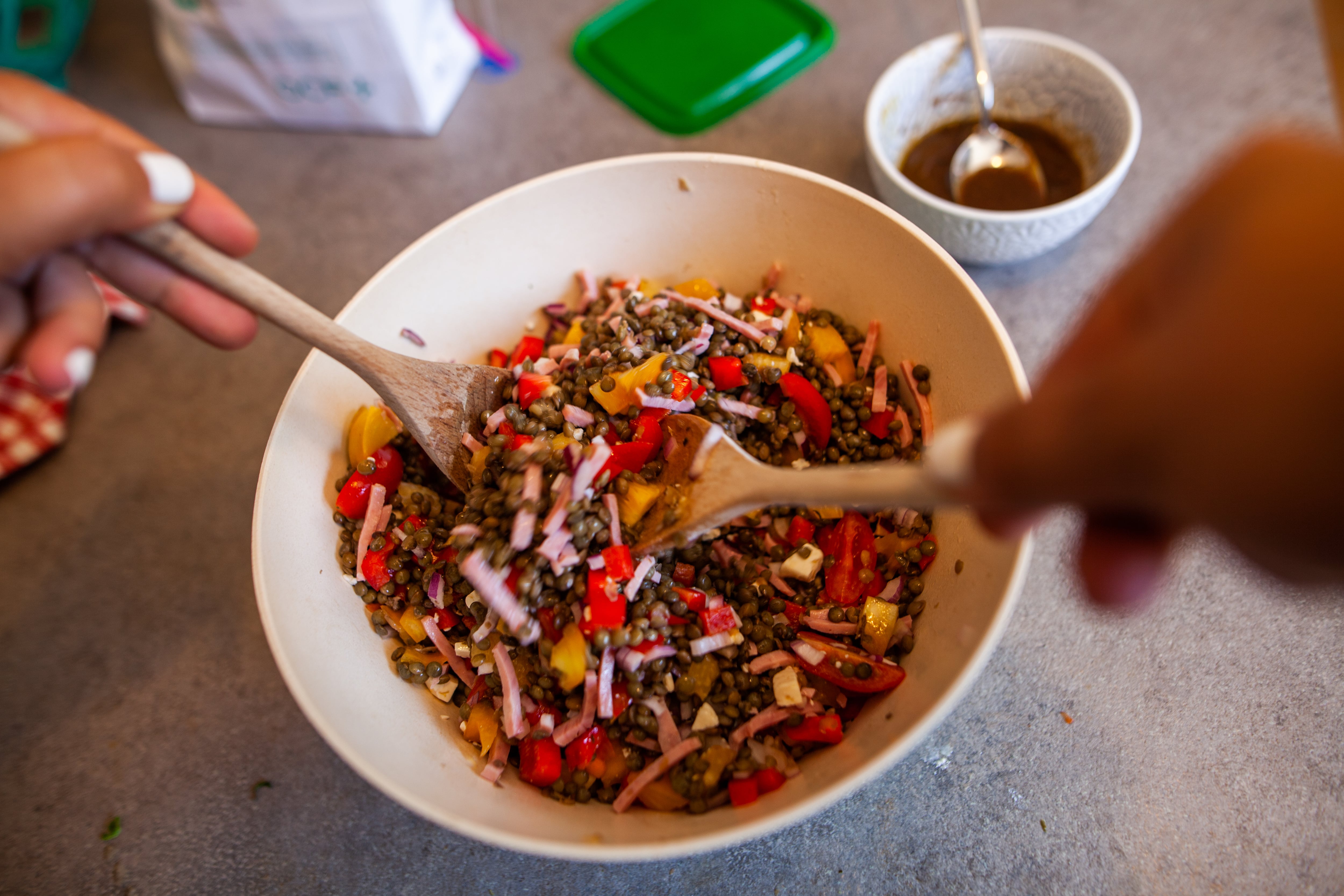 Ensalada de lentejas.