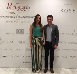 Rosa Moreno y Antonio Parras en los Premios Perfumería del año