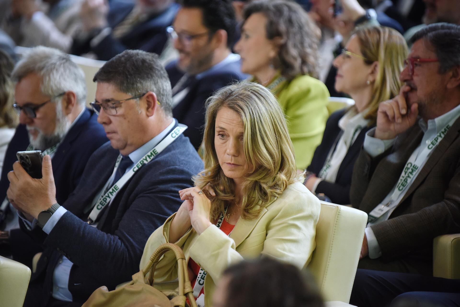 Ángela de Miguel, durante la Asamblea General Electoral de CEPYME