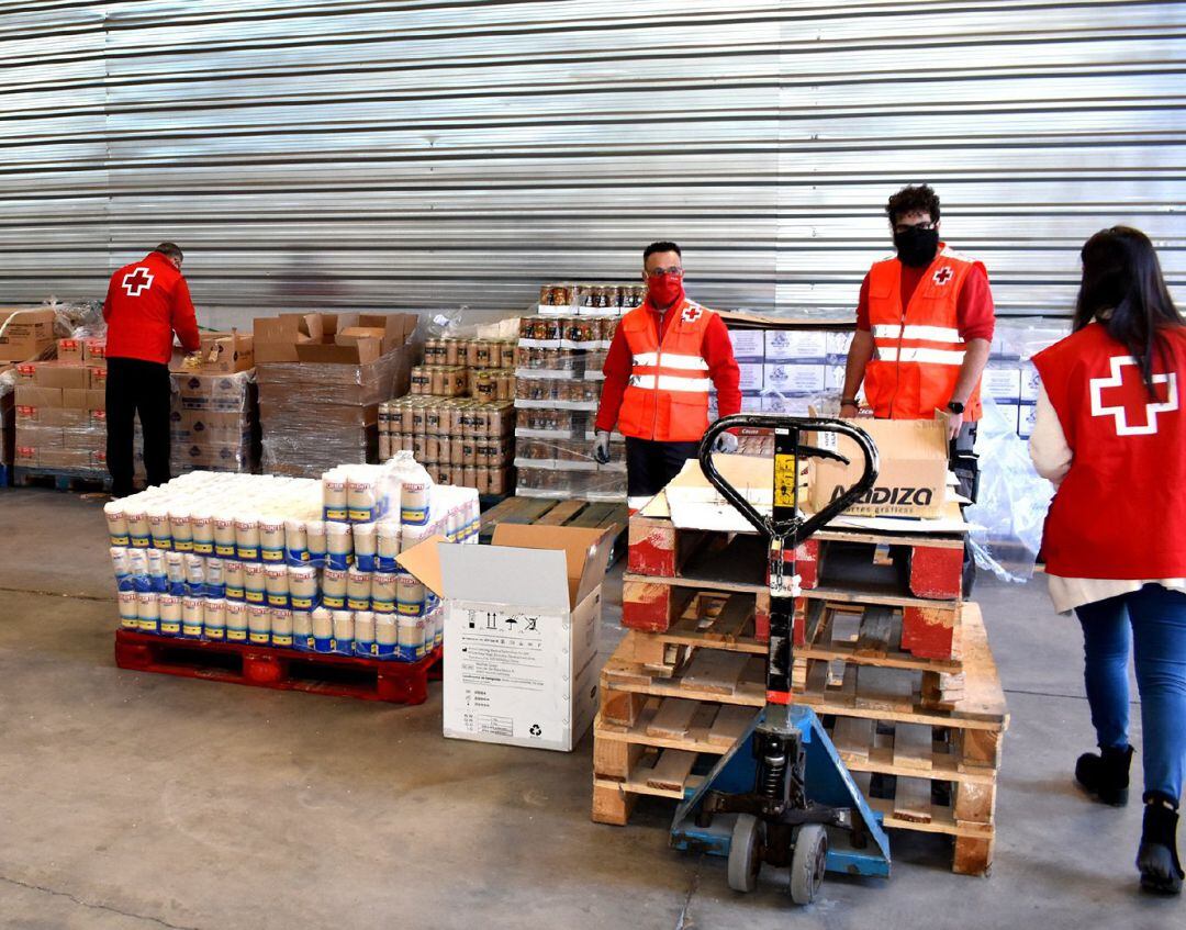 Centros de almacenamiento y distribución de alimentos que tienen Cruz Roja y Banco de Alimentos.