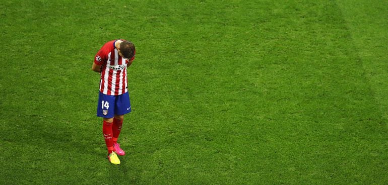 Gabi, en Milán tras la final de la Champions contra el Real Madrid.