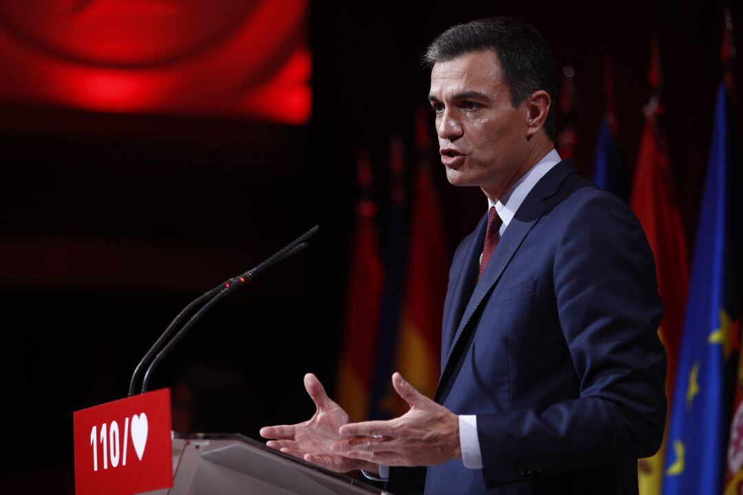 El secretario general del PSOE y presidente del Gobierno, Pedro Sánchez, presenta las 110 principales medidas del programa electoral  