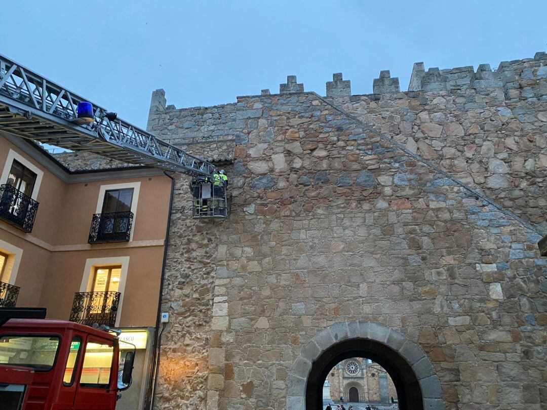 Intervención de los bomberos