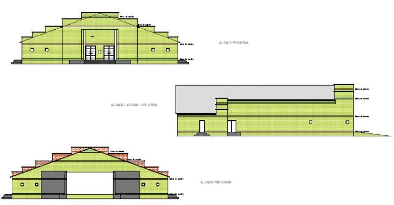 Plano de alzados del proyecto del nuevo centro de arte y turismo de Soto del Real