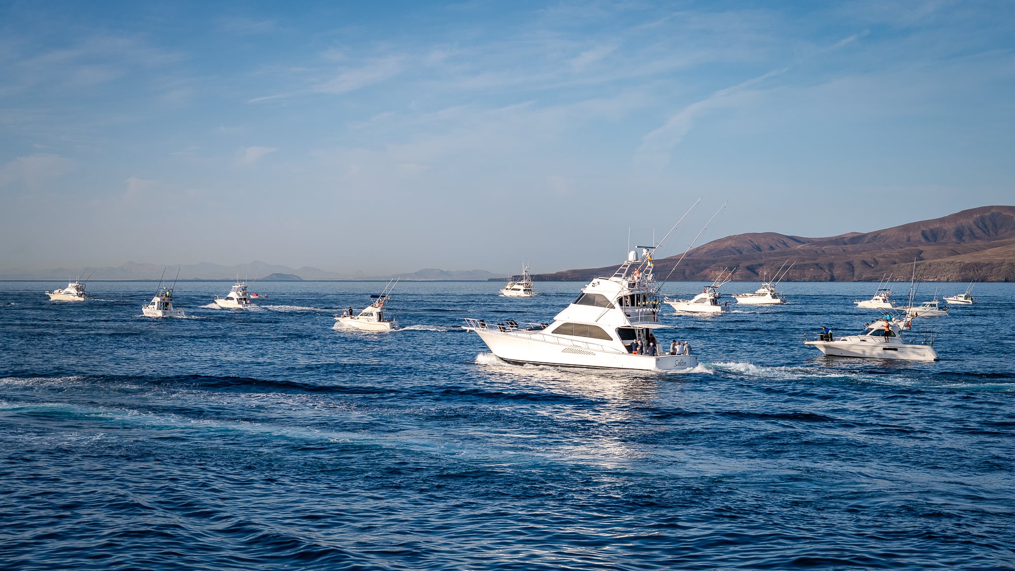 Participantes en una edición anterior de la Puerto Calero Marlin Cup.