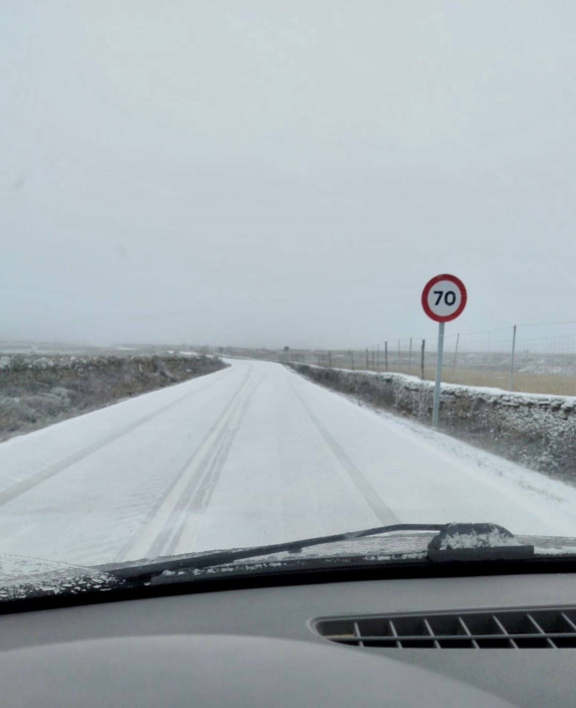 Nevada en el interior de Castellón