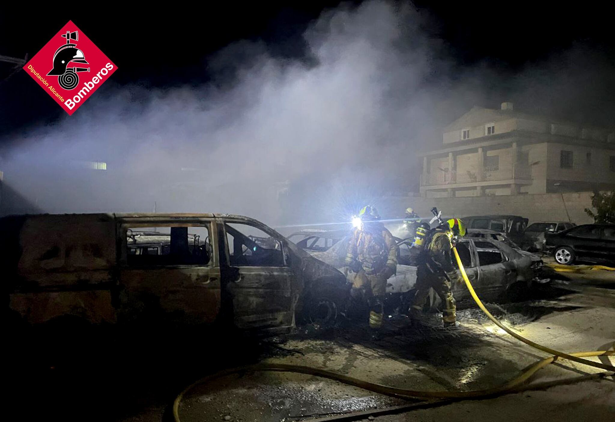 Intervención de los bomberos en Caudete