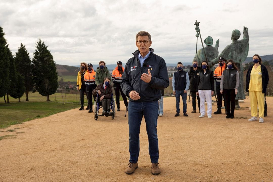 El presidente de la Xunta de Galicia, Alberto Núñez Feijóo, en su tradicional mensaje de fin de año,